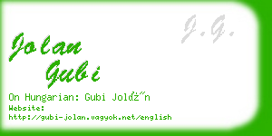 jolan gubi business card